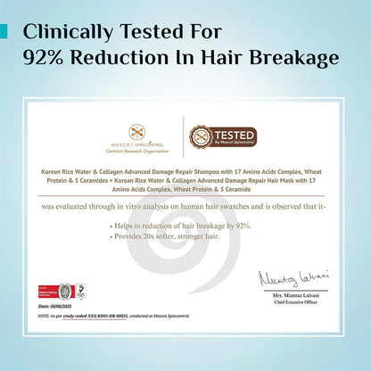 Korean Rice Water & Collagen Advanced Damage Repair Shampoo