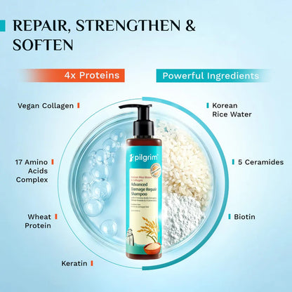 Korean Rice Water & Collagen Advanced Damage Repair Shampoo